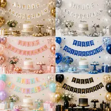 Faixa Varal De Letras Papel Feliz Aniversário Bandeirinhas Decoração De Festa