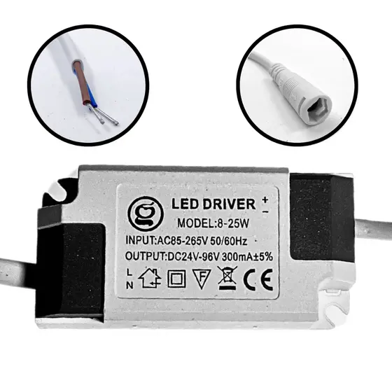 Reator Driver Para Painel Led Embutir Sobrepor 8w a 24w Bivolt