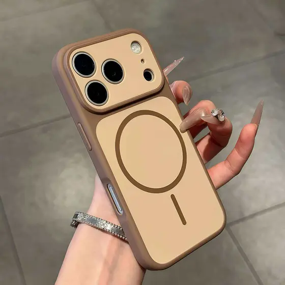Capa Magnética Fosca De Alta Qualidade Para iPhone 17 16 15 14 13 Pro Max Magsafe Traseira
