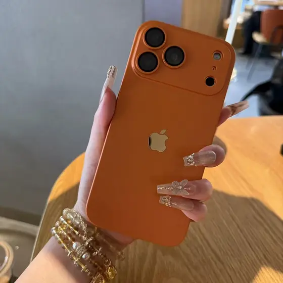 Acrílico Robusto De Luxo Com Capa Fosca Original Para iPhone 17 16 15 14 13 12 11 Pro Max De Proteção De Lente