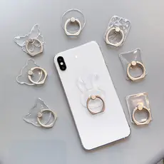 Suporte Transparente Anel Para Celular/Tablete, Acrilico, Dobrável do Soquete, Desenha Variado