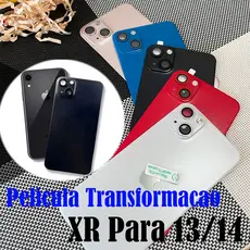 Película Traseira Transformacao XR Para iPhone 13/14 Protetor Traseira Colorido