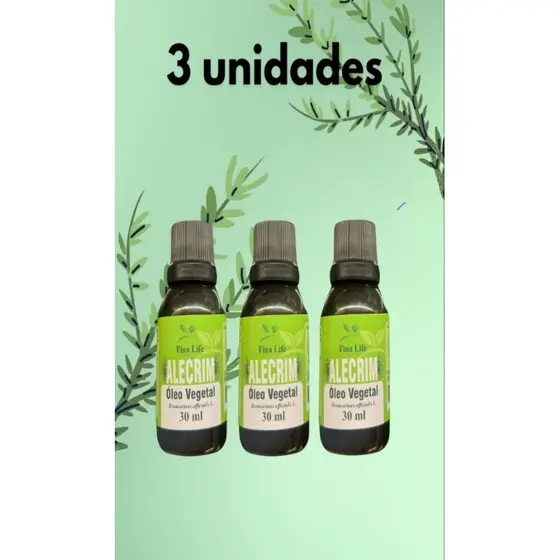 Oleo de alecrim 30 ml 100% puro fina life 3 un HIDRATAÇÃO - NUTRIÇÃO