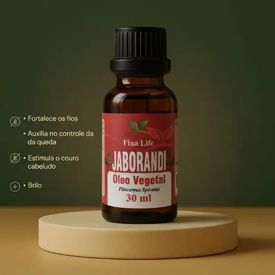Oleo Jaborandi 30ml 100% puro fina life HIDRATAÇÃO- FORTALECIMENTO- ANTI QUEDA