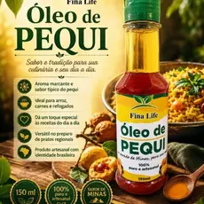 Óleo de pequi artesanal 150ml fina life 100% puro CULINÁRIA- HIDRATAÇÃO - NUTRIÇÃO
