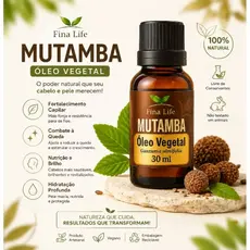 Oleo vegetal Mutamba 30 ml fina life 100% puro HIDRATAÇÃO - NUTRIÇÃO