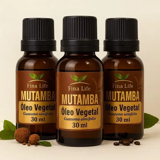Oleo vegetal Mutamba 30ml fina life 100% puro 3 unidades