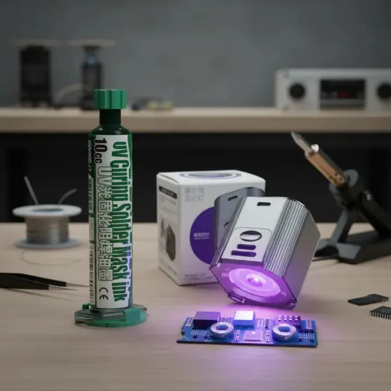 Tinta Mascara Uv Curing Solda Cola H900 e Lâmpada Luz UV Profissional Luz Cura Cola Com Bateria
