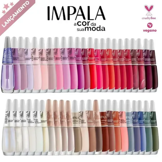 Kit Esmalte Impala Cores Sortidas Sem Repetição Atacado Manicure Pedicure