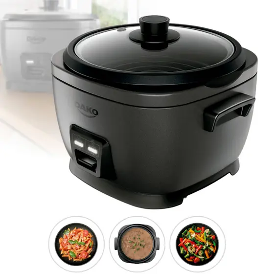 Panela Elétrica de Arroz 4 Litros 10 Xícaras Cinza Titanium DAKO