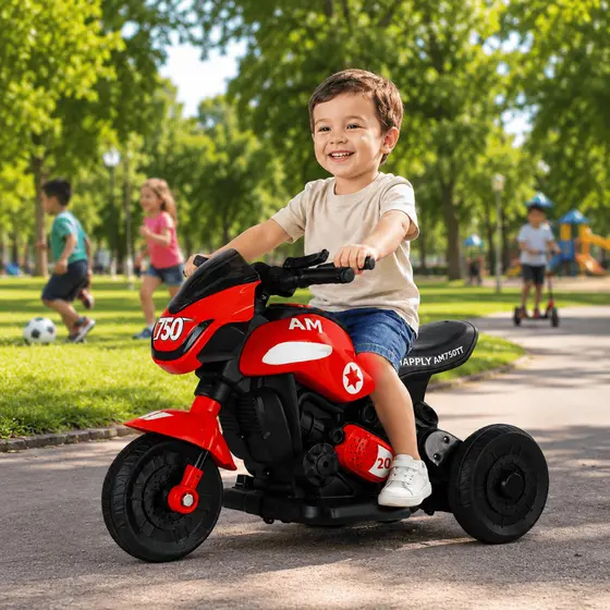 Mini Moto 6V Luzes Som Elétrica Menino Race Unitoys