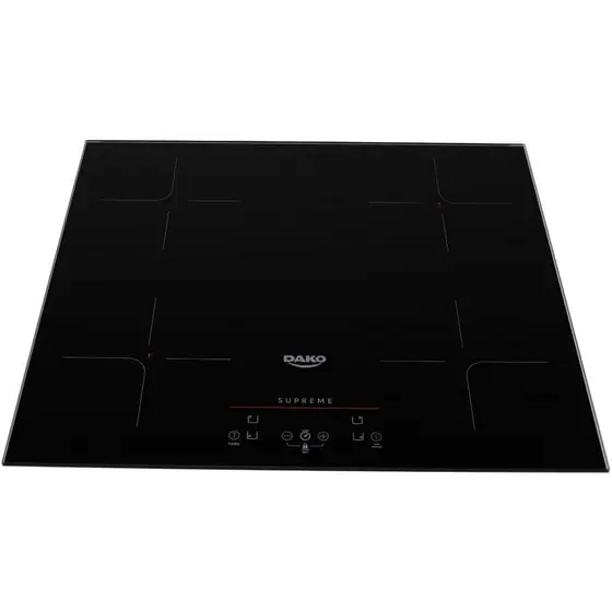 Cooktop de Indução 4 Bocas Preto Mesa de Vidro Dako Supreme 220v