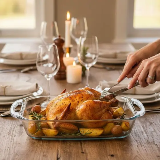 Assadeira de Vidro Refratário 3,5 Litros Transparente Ideal para Lasanha Carnes e Assados Moderno