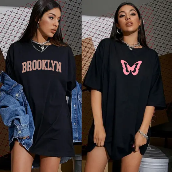 Kit Com 2 Camisetas de Treino Feminina Blusa Estilosa Academia Treino Crossfit
