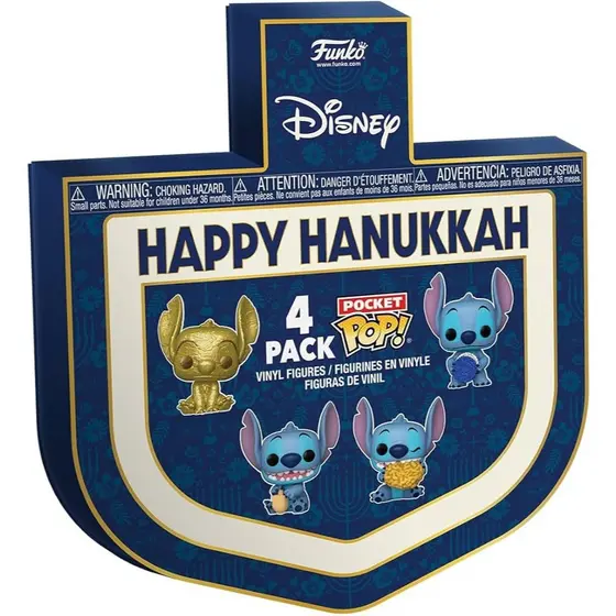 FUNKO POP POCKET DISNEY STITCH DREIDEL BOX 4PACK 79952 NOVO ORIGINAL