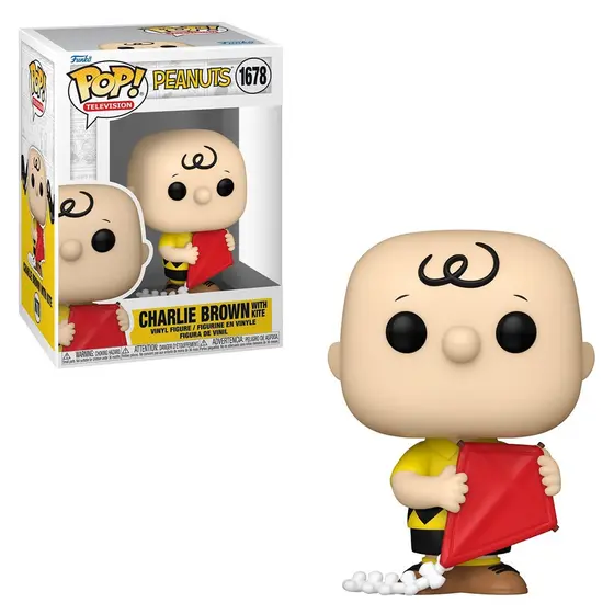 FUNKO POP PEANUTS CHARLIE BROWN W/KITE 1678  NOVO ORIGINAL