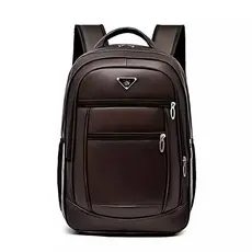 Mochila de Couro Masculina Feminina Grande Reforçada