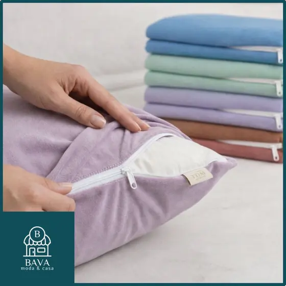 Kit 8 Capas Para Travesseiro em Malha 100% Algodão Com Zíper Protetor Para Travesseiro