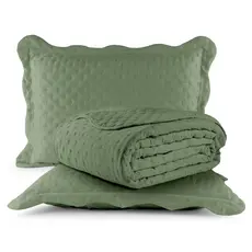 Kit Cobre Leito Colcha Casal Queen 03 Peças 2.60 x 2.40 Matelado 200 Fios Toque Macio