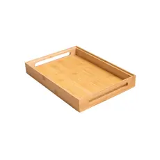Caixa Vazada de Bambu Empilhável 31,8x23x4,5cm - Oikos