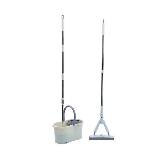 Kit Mop Limpeza Giratório Giro Fit E Rodo Mágico Mop Esponja - Simplo