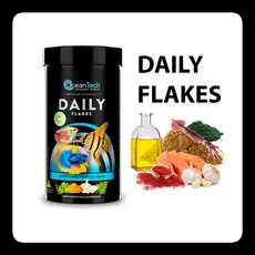 Ração Daily Flakes Ocean Tech Flocos Peixes Aquários 100g