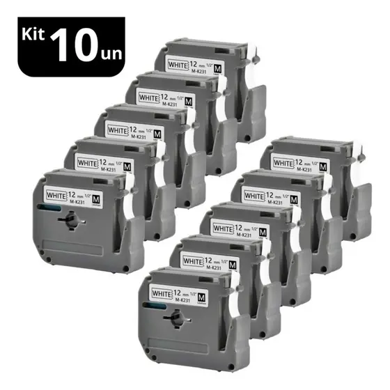 kit 10 Fita Rotuladora Compatível  Mk-231 M-k231 Mk231 M231