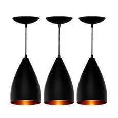 Kit 3 Pendente Luminária Modelo Vegas Lustre em Alumínio para casa Decoração Em Geral  Escritorio