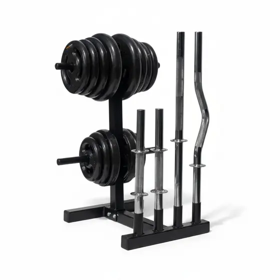Suporte De Academia Organizador 300kg Profissional De Barras E Anilhas