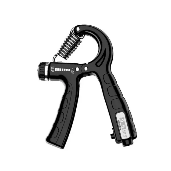 Hand Grip Ante Braço Punho Ajuste Peso Até 60 Kg Com Contador Cor Preto