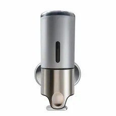 Dispenser Parede Manual Shampoo Sabonete Alcool Gel Ideal para Banheiro Hotel Airbnb Com 1, 2 ou 3 Garrafas cor Cinza