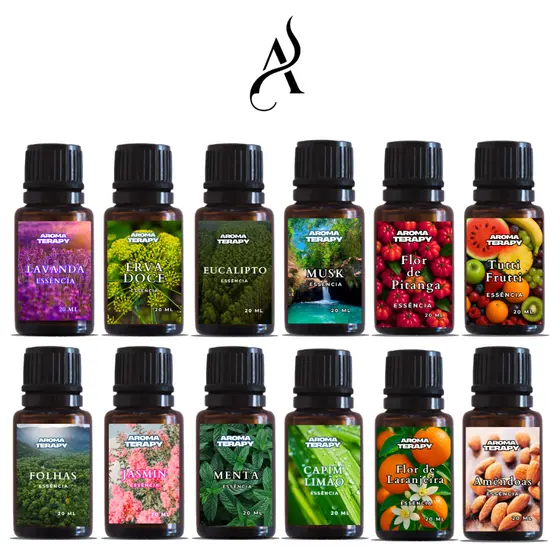 Kit Essências Aromáticas 20ml – Cheirinho para Casa, Difusor e Aromatizador de Ambientes