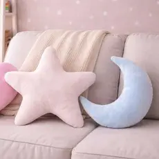 ALMOFADAS DECORATIVAS LUA E ESTRELA 1 UNIDADE