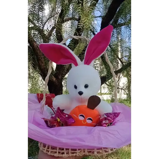 COELHINHOS DA PASCOA DE 20 CM/PELUCIA DECOTATIVA/PASCOA