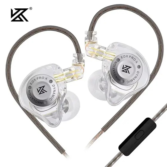 Fone de ouvido IEM KZ EDX Pro X – Áudio Hi-Fi, Isolamento de Ruído e Alta Performance