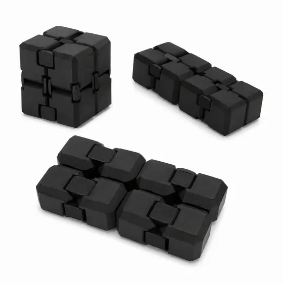 Fidget Cubo Infinito Antiestresse Dobrável – Relaxante, Portátil e Resistente