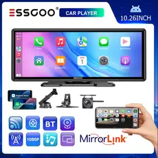 ESSGOO 10.26 Polegadas Carro Sem Fio Apple Carplay E Android-auto Rádio Automotivo Multimídia Com Câmera Traseira
