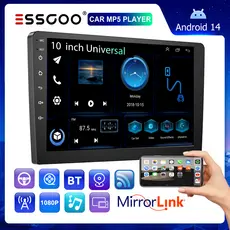 (Do São Paulo) ESSGOO 10 polegada Android Carplay 2 Din MP5 Carro Player WIFI/GPS/ Bluetooth/FM／rádio do carro