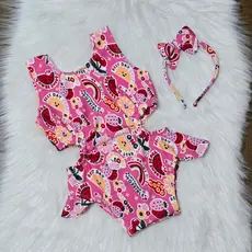 Maiô Infantil Estampado Vazado - Biquíni Infantil Moda Praia (1 a 10 anos) | Estampas variadas