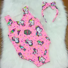 Maiô Infantil Estampado - Biquíni Infantil Moda Praia (6 meses a 11 anos)