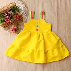Vestido Bebê Menina Alcinha Colorida! Moda Infantil 1 ano