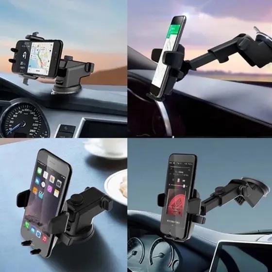 Suporte de Celular GPS Carro Resistente Ajuste Rotação 360 Base