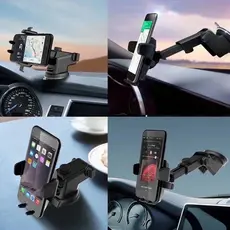 Suporte de Celular GPS Carro Resistente Ajuste Rotação 360 Base