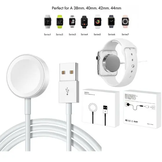 Carregador Relógio Magnético Indução USB  Apple Watch Original Series 3 4 5 6 7