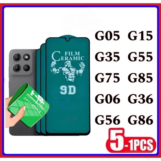 Película Cerâmica 9D 3D Motorola Gel Hidrogel Flexível G05 G15 G35 G55 G75 G85 G06 G36 G56 G86