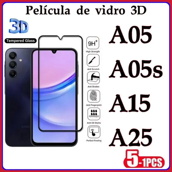 Pelicula de vidro 3D Samsung A05 A05S A15 A25