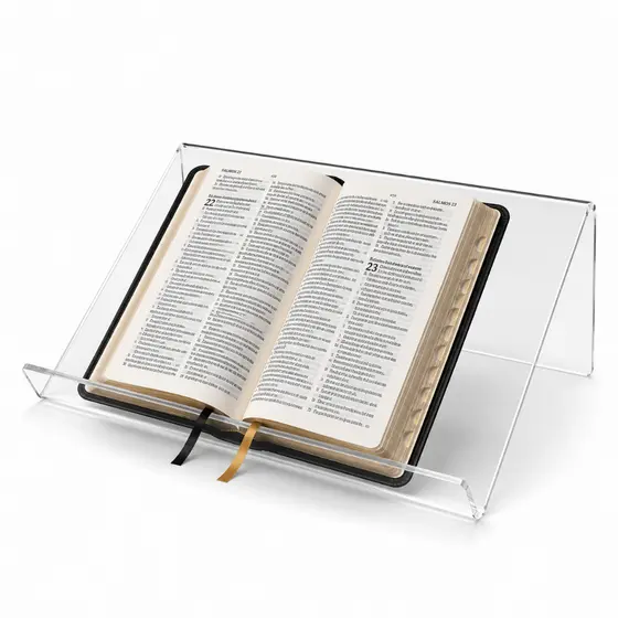 Suporte Bíblia Livro Acrilico Transparente Porta Biblia Livro Decoração Premium