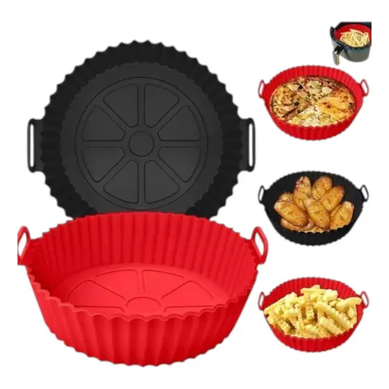 Forma De Silicone Para Airfryer Kit Com 3 Unidades