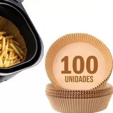 Papel Forro Descartável 100 unidades Protetor para Air Fryer Não Suja