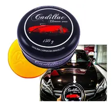 Cera Cadillac Cleaner Wax 150g Cera de Carnauba + Aplicador de Espuma